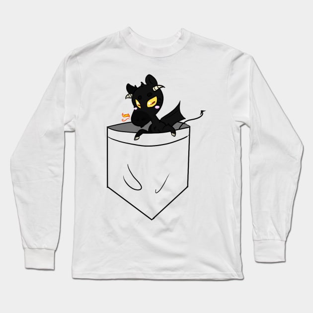 Pocket Cryptid: Jersey Devil Long Sleeve T-Shirt by Bluejayluvsall